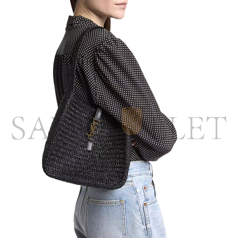YSL LE 5 À 7 SUPPLE SMALL IN RAFFIA 713938 (23*22*8.5cm)